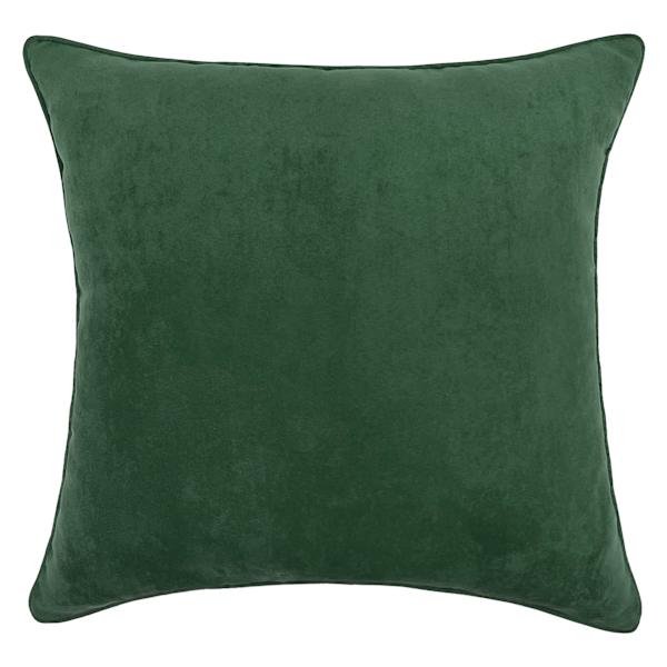 Emerald Green Torrey Faux Suede Throw Pillow, 18"