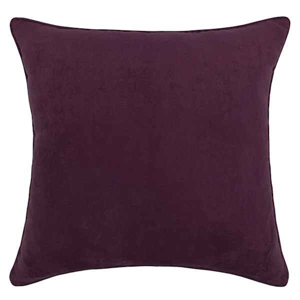 Purple Torrey Faux Suede Throw Pillow, 18"