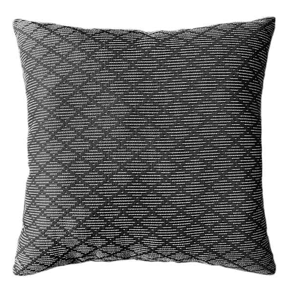 Black Jacquard Diamond Textured Throw Pillow, 18"