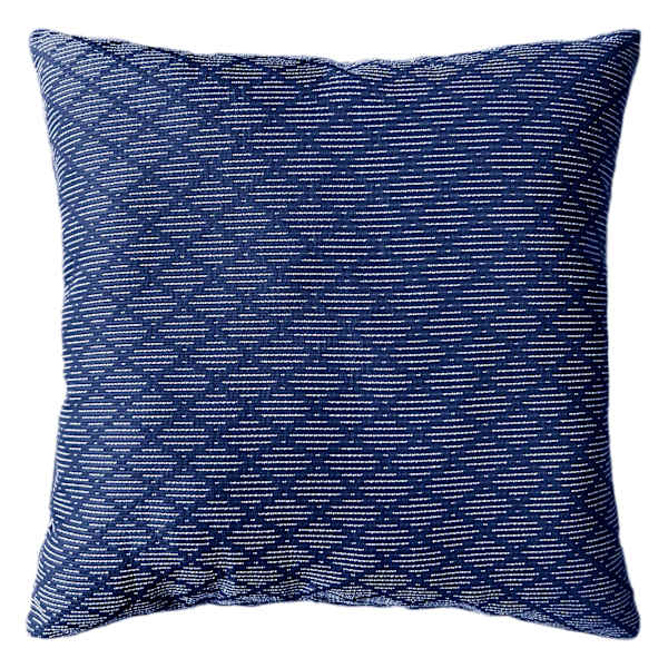 Blue Jacquard Diamond Textured Throw Pillow, 18"