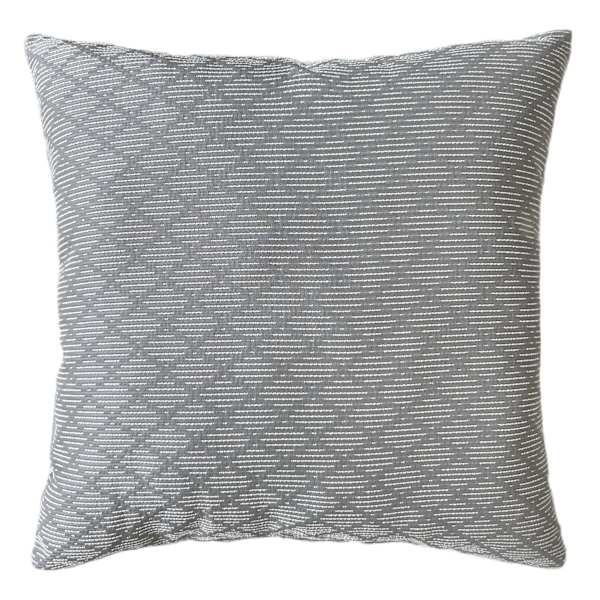 Grey Jacquard Diamond Textured Throw Pillow, 18"