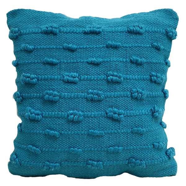 Blue Bubble Textured Throw Pillow, 16"