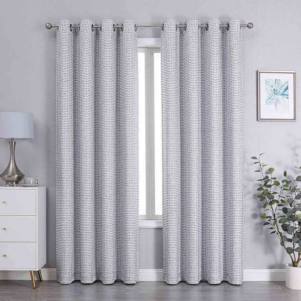 Sun Shield Cheyanne Navy Blue Blackout Grommet Single Curtain Panel, 84"