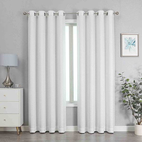 Sun Shield White Blackout Grommet Curtain Panel, 95"