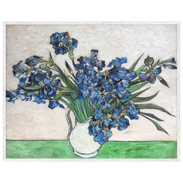 Framed Irises Canvas Wall Art, 29x23