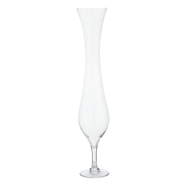 Clear Hourglass Floor Vase, 32"