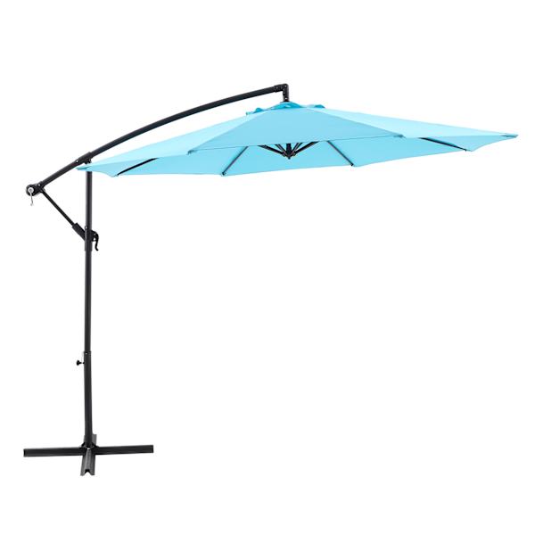 Turquoise Offset Round Patio Umbrella, 10'