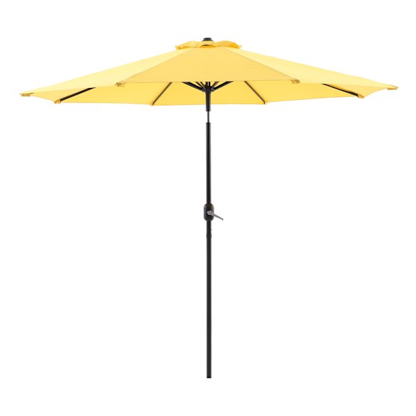 Yellow Crank & Tilt Round Patio Umbrella, 9'