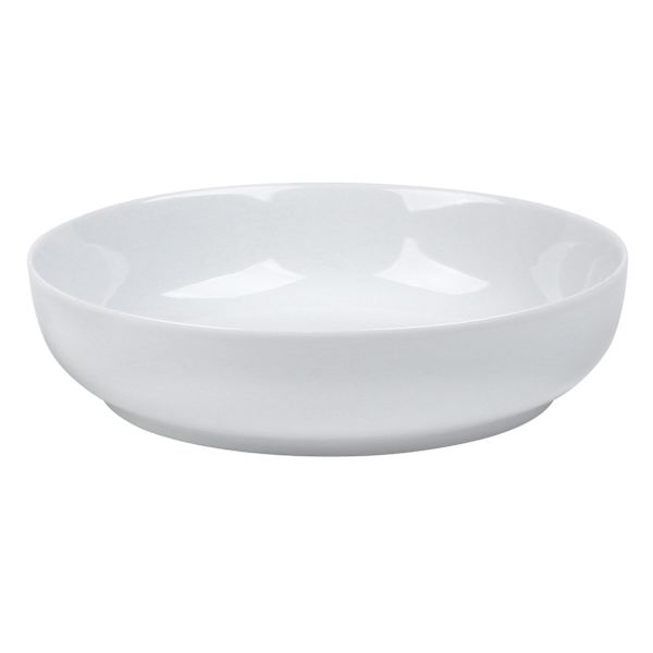 White Porcelain Dinner Bowl, 8"
