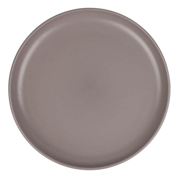 Set of 4 Stackable Taupe Dinner Plates, 10.5"