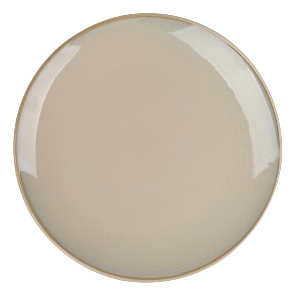 Set of 4 Sand Reactive Glazed Stoneware Dinner Plate, 10.5"