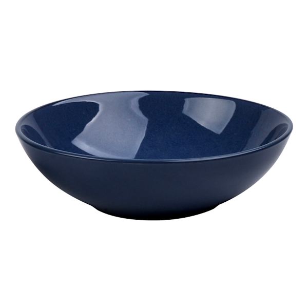 Set of 4 Dark Blue Reactive Glazed Stoneware Dinner Bowl, 7"