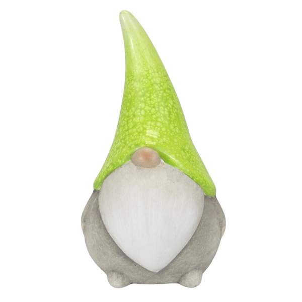 Sunny Club Green Gnome Outdoor Garden Statue, 10"