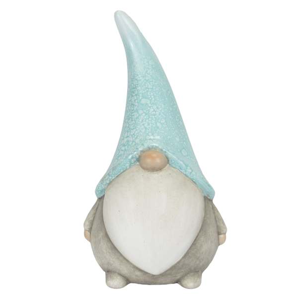 Sunny Club Blue Gnome Outdoor Garden Statue, 14"