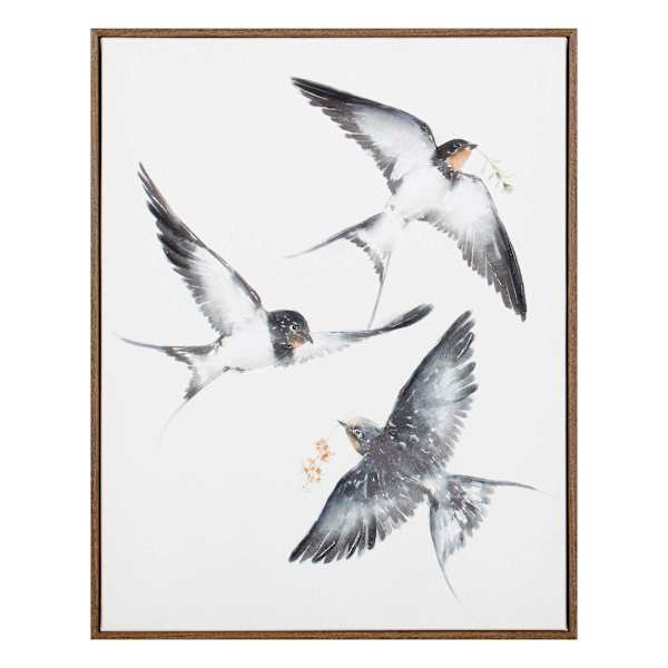 Honeybloom Framed Birds Canvas Wall Art, 16x20