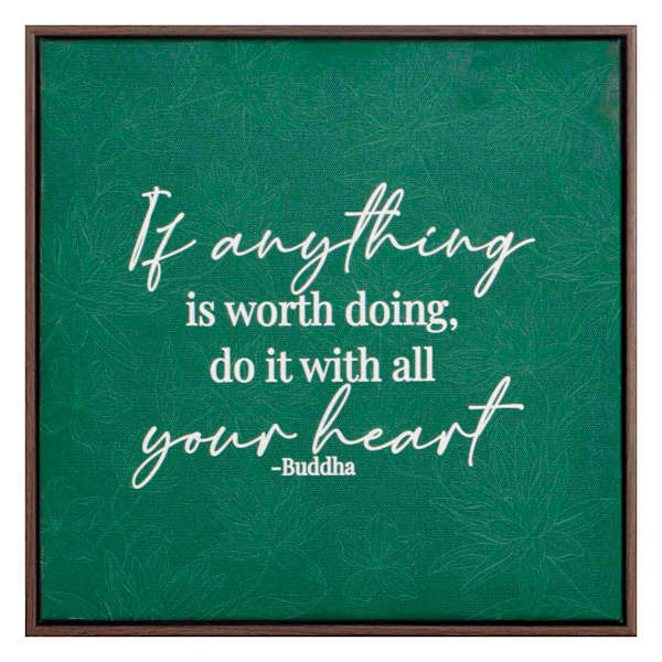 Found & Fable Framed Sentiment Canvas Wall Sign, 12"