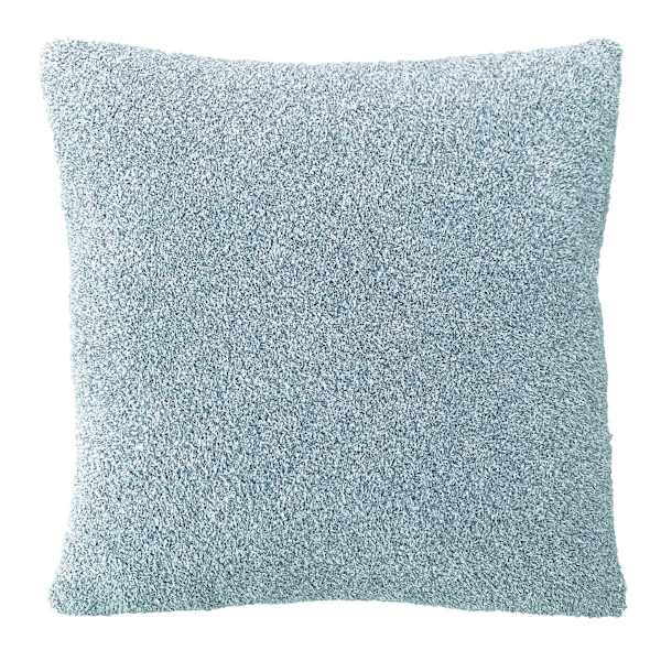 Blue Heathered Cozy Plush Throw Pillow, 18"