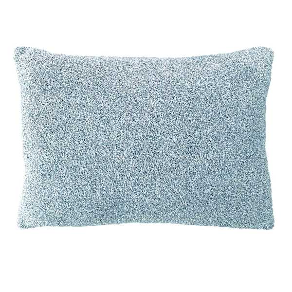 Blue Heathered Cozy Plush Throw Pillow, 14x20