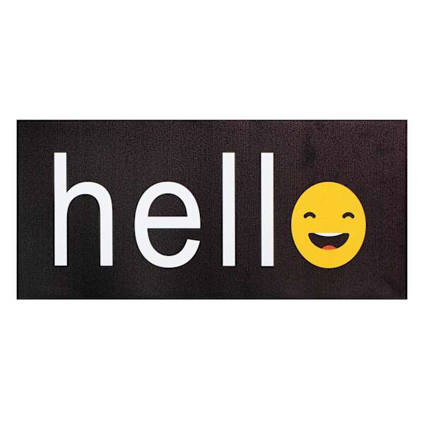 Hello Emoji Canvas Wall Art, 20x8
