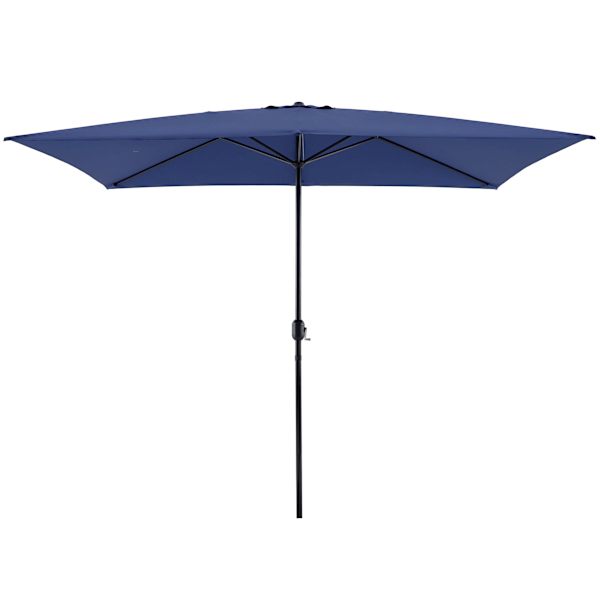 Navy Blue Crank Rectangle Patio Umbrella, 6.5x10ft