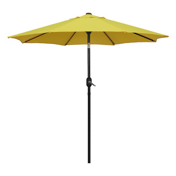 Yellow Crank & Tilt Round Patio Umbrella, 7.5'