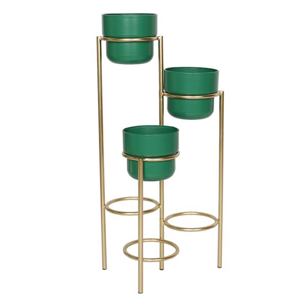 Found & Fable Green Metal Planter Stand, 29"