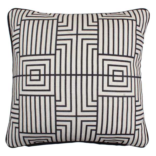 Crosby St. Black & White Geo Print Square Outdoor Throw Pillow, 18"