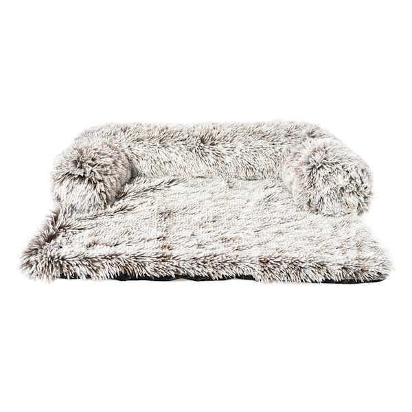 Brown Faux Fur Pet Couch Sofa, Medium