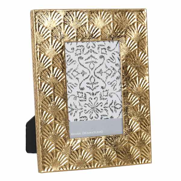 Found & Fable Gold Ornate Metal Tabletop Picture Frame, 4x6