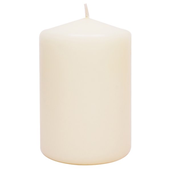 Ivory Unscented Overdip Pillar Candle, 4"
