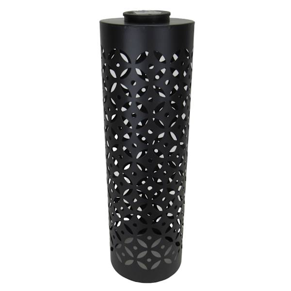 Crosby St. Black Metal Outdoor Solar Lantern, 24"