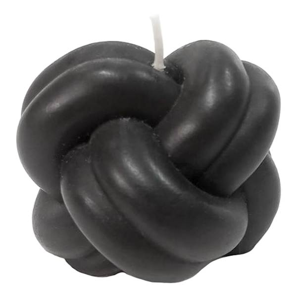 Crosby St. Black Unscented Double Knot Candle, 2.75x2.5