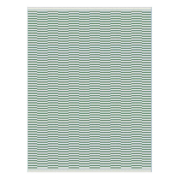 (E517) Honeybloom Daytona Blue Broken Stripe Outdoor Area Rug, 5x7