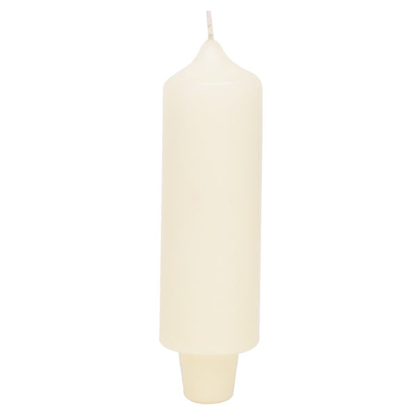 Ivory Unscented Overdip Carriage Candle, 5.5"