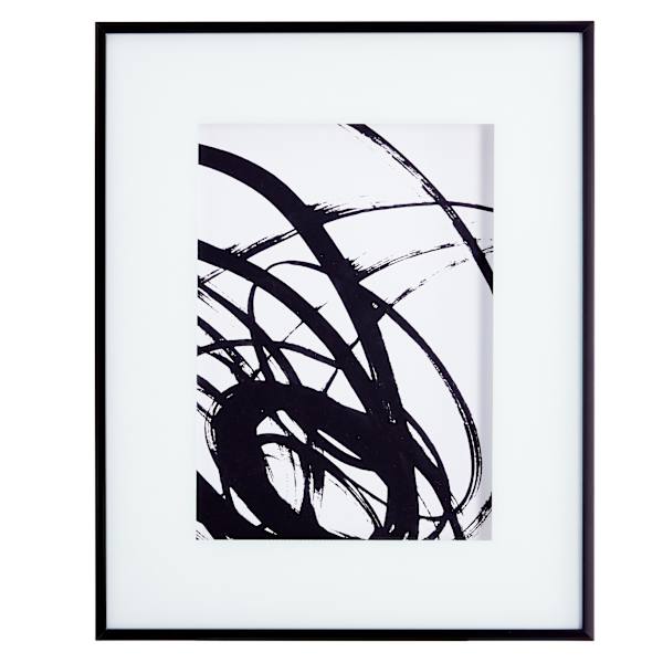 Crosby St. Glass Framed Line Meets Curves Wall Art, 16x20