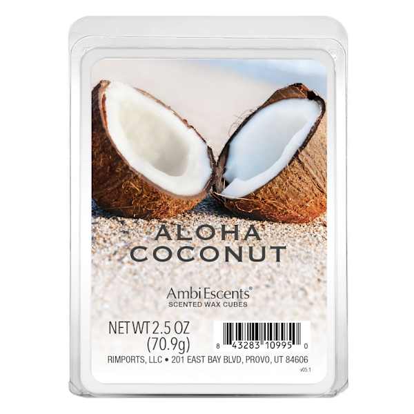 Aloha Coconut Scented Wax Melts, 2.5oz