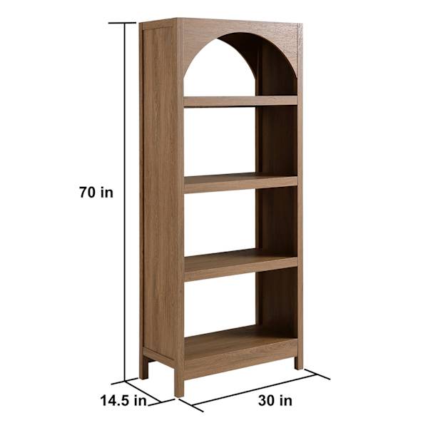 Honeybloom Blair Wooden Shelf, Rustic Natural
