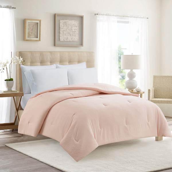 Pink Microfiber Comforter, Twin/Twin XL