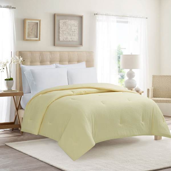 Yellow Microfiber Comforter, Twin/Twin XL