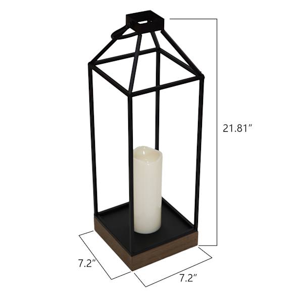 Honeybloom LED Metal Frame Lantern, Large