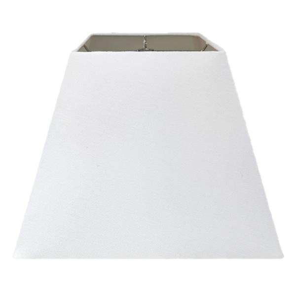 White Square Tapered Medium Table Lamp Shade, 8x15x11