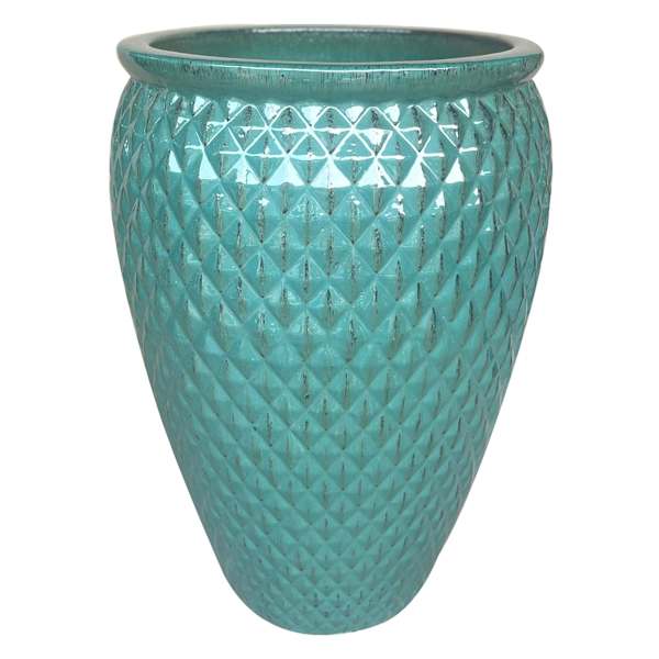 Halsey Green Ceramic Jar Outdoor Planter, Medium