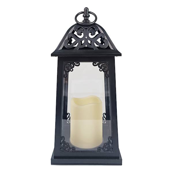 Black LED Outdoor Lantern, 12"
