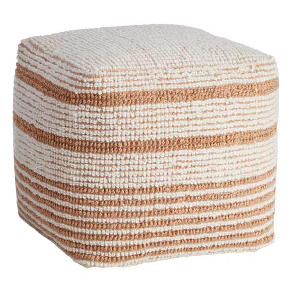 Honeybloom Ryder Pouf, Tan