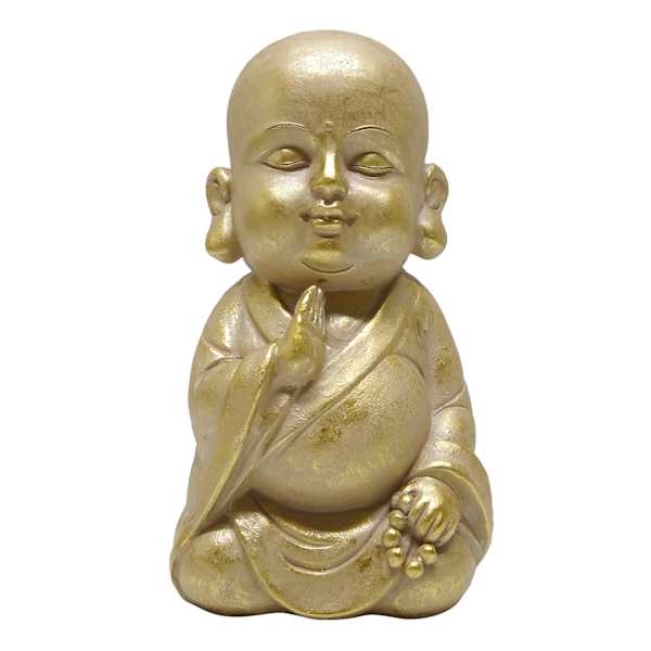 Found & Fable Monk Outdoor Garden Statue, 10"