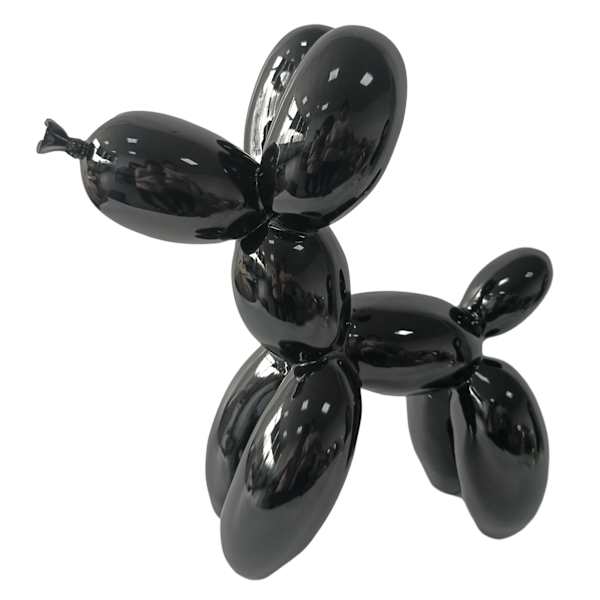 Crosby St. Black Balloon Dog Outdoor Garden Statue, 20"