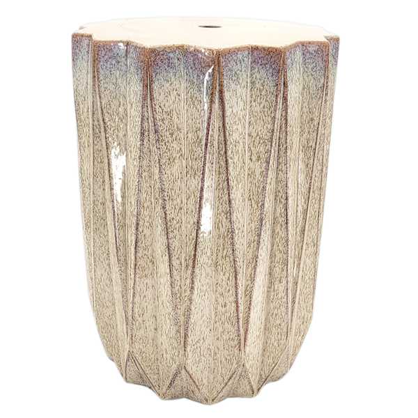Found & Fable Reactive Glaze Ceramic Plant Stand, 17"