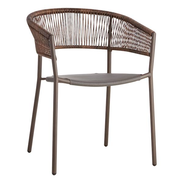 Crosby St. Brody Wicker Patio Chair, Dark Brown