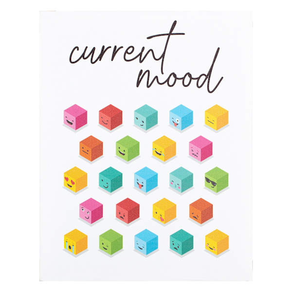 Current Mood Emoji Canvas Wall Art, 11x14