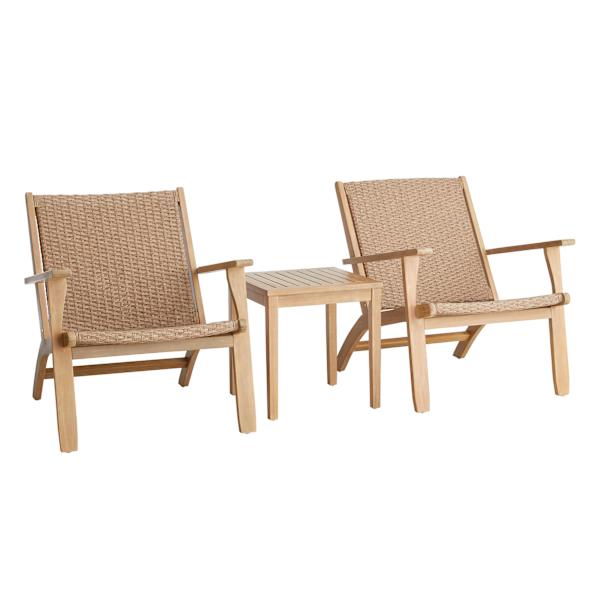 Park City Acacia Wood Patio Chat Set